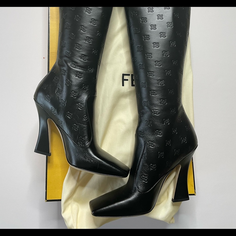 Fendi Signature Knee High Boots